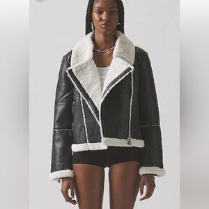 Super down leather jacket